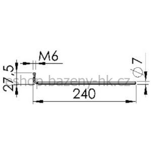 Aretace čela 7x235 mm - vnitřní