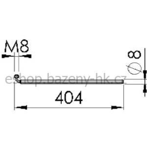 Aretace čela 8x400 mm 