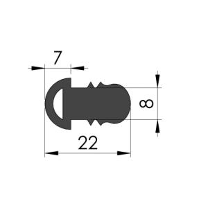 Těsnění dveří 1106 - 072031.