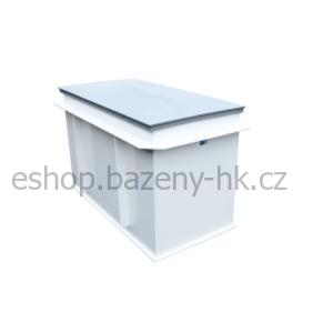 Šachta na protiproud 120x60x80 cm s víkem (šedé)