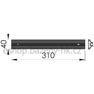Aretace čela - 310 mm (v02) - barva černá