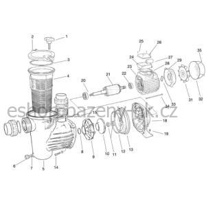 Segment těsnící EPDM - čerpadla Preva, Mini, Micro, Ondina (MSB15)