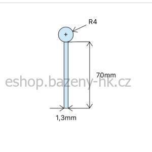 Guma těsnící 70 mm - 752051 - šedá