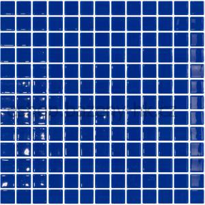 Skleněná mozaika LISO AZUL FUERTE (25x25 mm polyuretan)