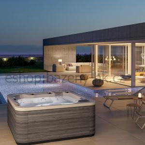 Řada ESSENTIAL - vířivý bazén EMOTION E bez obložení + pochromované trysky + termický kryt