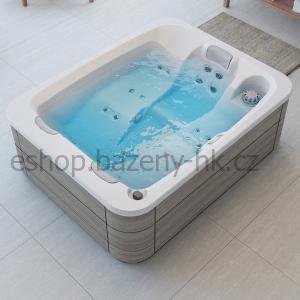 Řada ESSENTIAL - vířivý bazén EQUILIBRE bez obložení + pochromované trysky + termický kryt