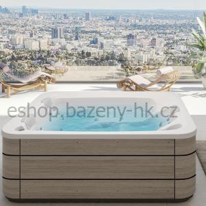 Řada ESSENTIAL - vířivý bazén EQUILIBRE + obložení Infinity + pochromované trysky + termický kryt