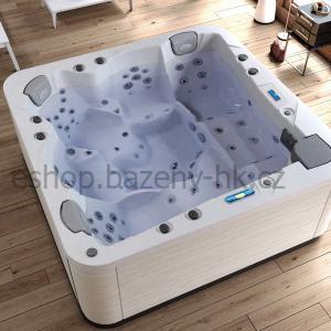 Řada OCEAN DREAMS - vířivý bazén EVOLUTION+obložení Creek+pochromované trysky+nerez madlo+Lumiplus+termický kryt