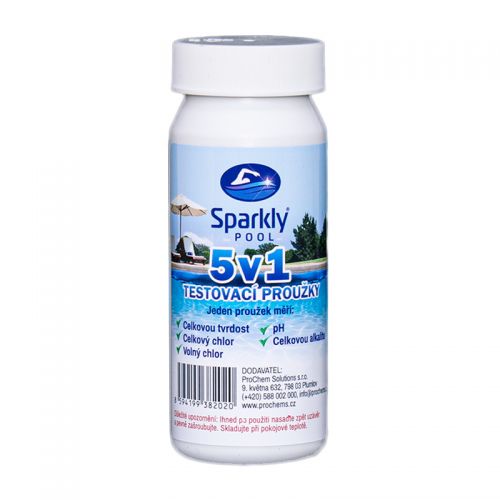 Měření vody Tester proužkový 5v1 Obsah: 50 proužků