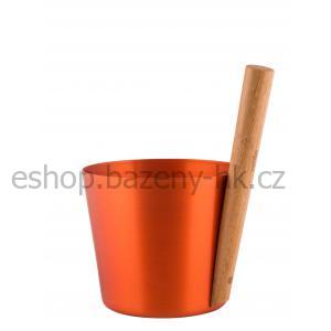 RENTO Saunový kbelík AL 5 l, cihlově oranžová