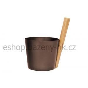 RENTO Saunový kbelík AL 5l - dehtově hnědá