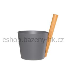 RENTO Saunový kbelík hliníkový - šedý