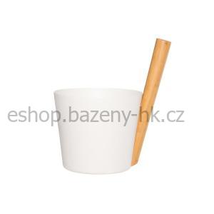 RENTO Saunový kbelík hliníkový - bílý