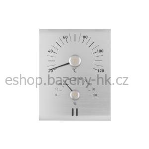 RENTO Teploměr a vlhkoměr AL - přírodní