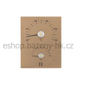 RENTO Teploměr a vlhkoměr AL - šampáň