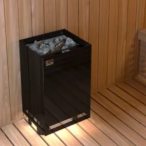 Nordex S Black Combi 9 kW (kamna & pára) (nutno dokoupit ovládací panel a ŘJ Saunova 2.0 Built-In)
