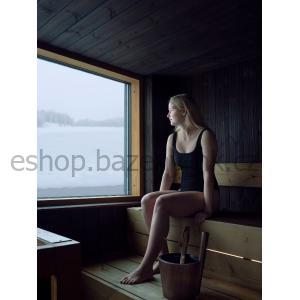 RENTO Saunový kbelík bambus s černou výplní, 5l