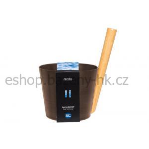RENTO Saunový kbelík AL 5l - dehtově hnědá