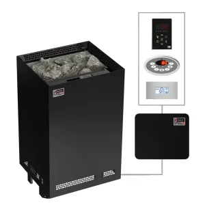 Nordex S Black Combi 9 kW (kamna & pára) (nutno dokoupit ovládací panel a ŘJ Saunova 2.0 Built-In)