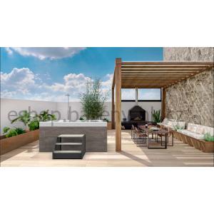 Schůdky Poolex Wood - šedá