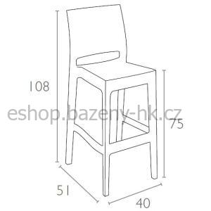 SPA barová židle PREMIUM+ (hnědá)