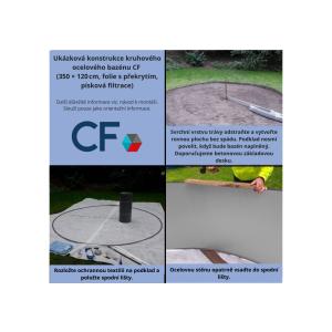 Bazén CF ANTRAZIT/Sand – samotný bazén 350 × 90 cm