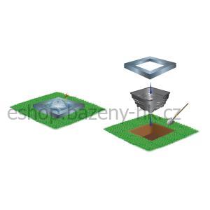 Heissner terasové jezírko čtvercové z PE, 200 l, 79 × 79 × 45 cm B082-00