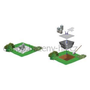 Heissner terasové jezírko čtvercové z PE, 200 l, 79 × 79 × 45 cm B082-00