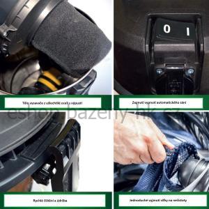 Heissner jezírkový vysavač "NON-STOP" - od 10 m2, 1400-1600 W, včetně příslušenství F638P-00