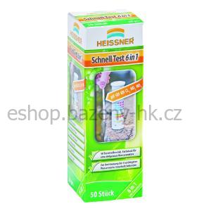 Heissner testovací proužky 6 v 1, 50 proužků pro zjištění hodnot vody TZ791-00