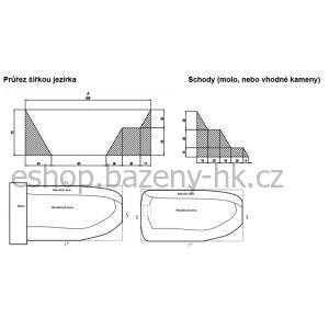 Heissner sada pro vybudování koupacího jezírka do rozměru 2,06 × 4,06 × 0,65 m CFP1