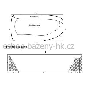 Heissner sada pro vybudování koupacího jezírka do rozměru 3,36 × 2,38 × 1 m CFP2