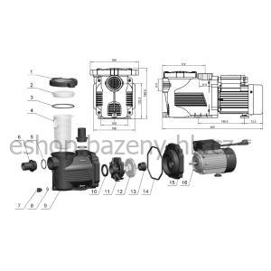 Čerpadlo k pískové filtraci CF SFA 8 - 550W