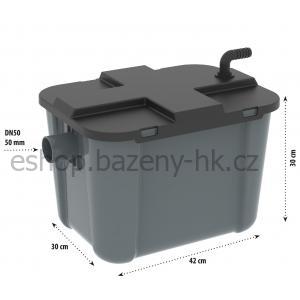 Heissner sada průtokové filtrace s čerpadlem, 1500 l/h, UV 9W, do 8 m³ HLF8000