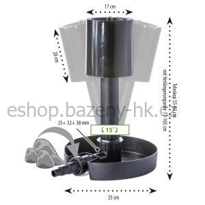 Heissner CFP+D 3 Sada PLUS pro vybudování koupacího nebo okrasného jezírka 6,3 × 4 x 1,5 m (možné vč. ryb)