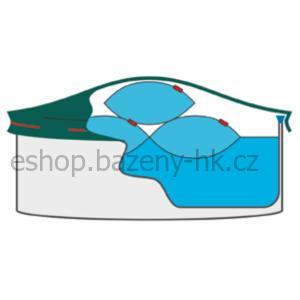 Polštář pod krycí plachtu CF 122 × 122 × 44 cm