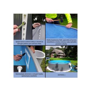 Bazén CF ANTRAZIT/White – samotný bazén 350 × 90 cm