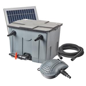 Heissner sada solární průtokové filtrace s čerpadlem 3500 l/h do 8 m³, vč. 2 × 20W solární moduly SF8000-00