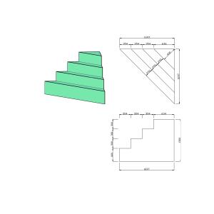 Kompletní bazénový set CF BLOCK STAIRS PRO 6,0 × 3,0 × 1,5m / 0,8 mm