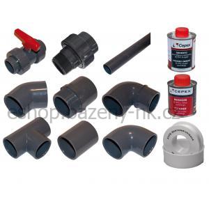 Kompletní bazénový set CF BLOCK 7,0 × 3,5 × 1,5 m / 0,6 mm - modrá fólie (bazén, filtrace, folie, skimmer)