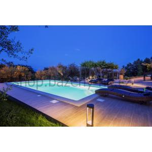 Kompletní bazénový set CF BLOCK 8,0 × 4,0 × 1,5 m / 0,6 mm - modrá fólie (bazén, filtrace, folie, skimmer)