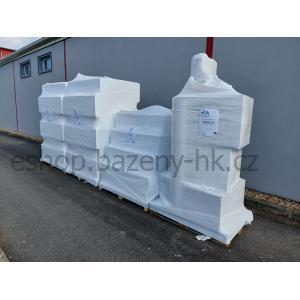 Kompletní bazénový set CF BLOCK DELUXE 7,0 × 3,5 × 1,5 m / 0,8 mm - šedá fólie (bazén, premiová filtrace, folie, skimmer)