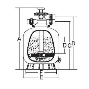 Filtrační nádoba TOP 450, 7,8m3/hod, 45kg písku