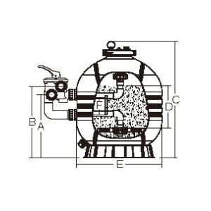 Filtrační nádoba MFS 800, 23m3/hod, 320kg písku