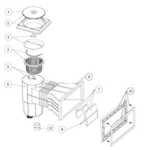 Skimmer hrdlo 364mm široké ABS Pooltechnika