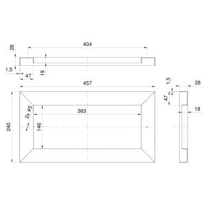 Krycí rámeček NEREZ pro 11311, 11313 AISI316