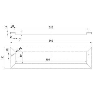Krycí rámeček NEREZ Slim 56176 AISI316