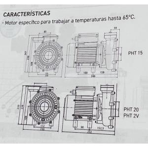 Čerpadlo PHT 2 V, 2-rychlostní, 230V 0,35/2 kW