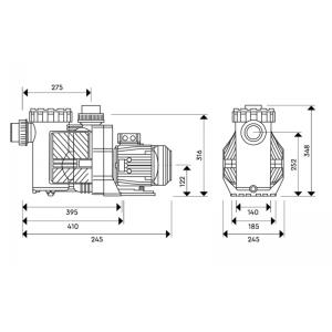 Čerpadlo EUROSTAR HF 32 M, 2,20kW/230V 32 m3/h
