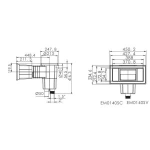 Skimmer Emaux široký